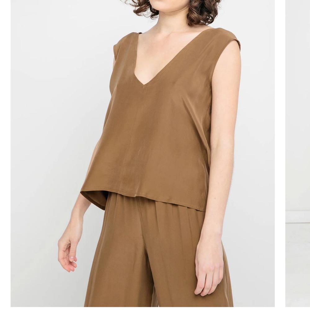 Elizabeth Suzann Tan Silk Ensemble